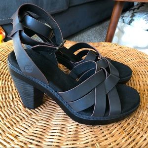NWOT Timberland Heeled Ankle-Strap Sandals